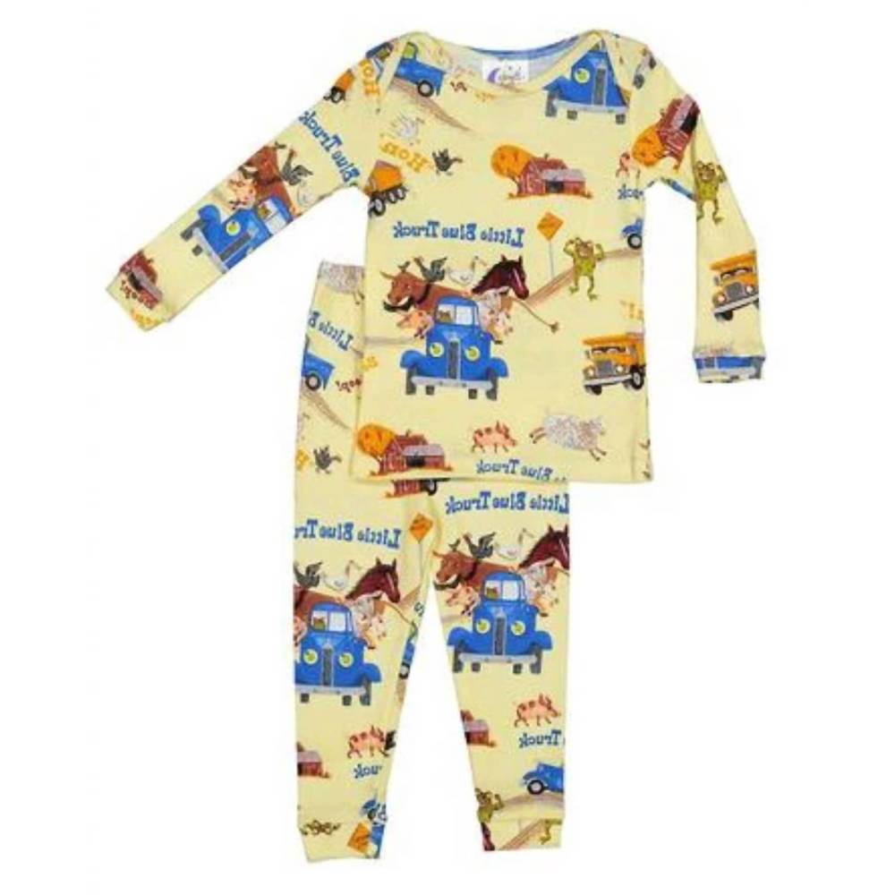 NEW BOOKS TO BED kids little truck pajamas in yellow - Picture 2 of 2